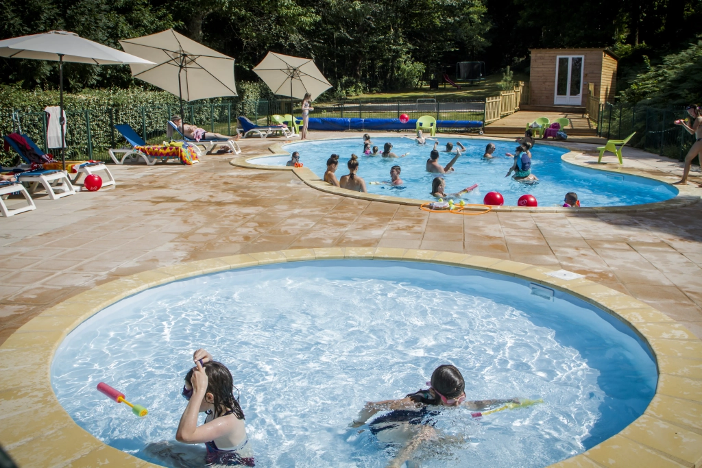 The heated swimming pool